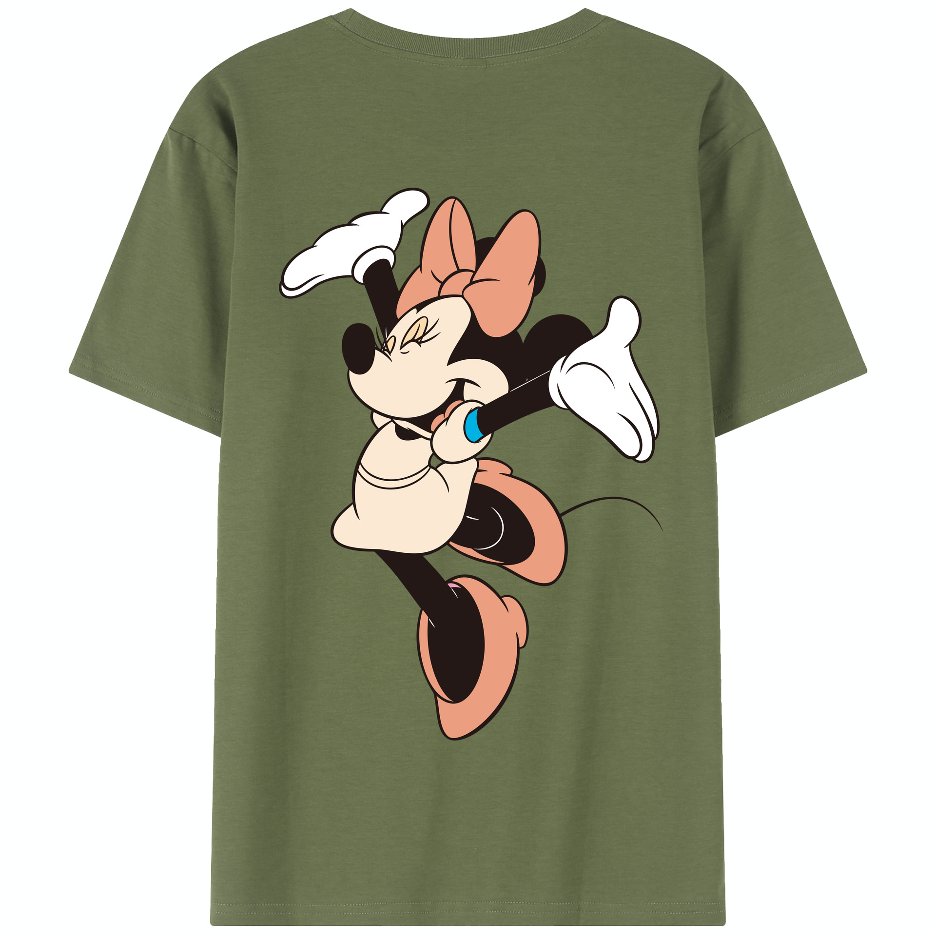 （画像用） ミッキーマウス Mickey Mouse 綿100％半袖Tシャツ（背面プリント）